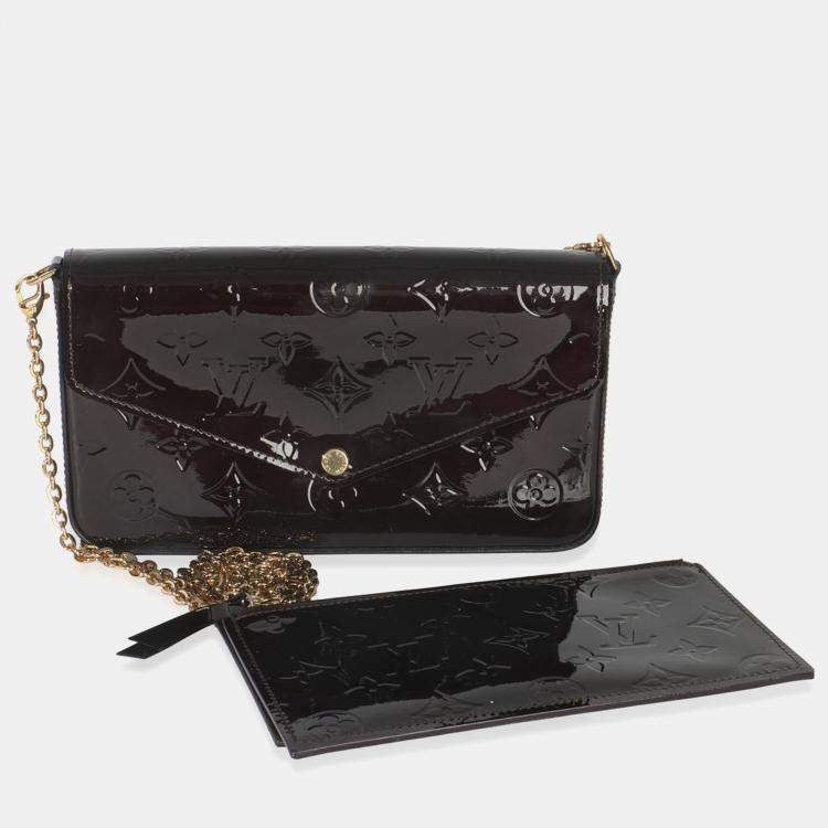 Pre Owned Louis Vuitton Amarante Monogram Vernis Pochette Felicie