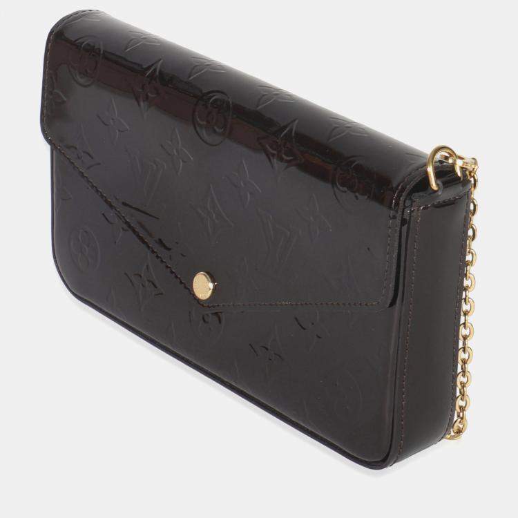 Pre Owned Louis Vuitton Amarante Monogram Vernis Pochette Felicie