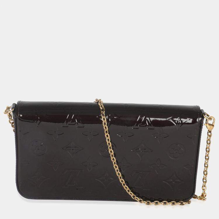 Pre Owned Louis Vuitton Amarante Monogram Vernis Pochette Felicie