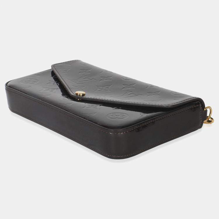 Pre Owned Louis Vuitton Amarante Monogram Vernis Pochette Felicie