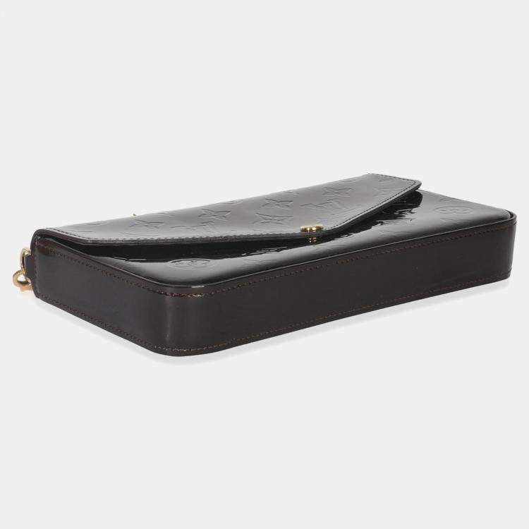 Pre Owned Louis Vuitton Amarante Monogram Vernis Pochette Felicie