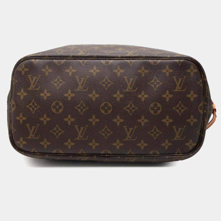 Pre Owned Louis Vuitton Brown Monogram Neverfull MM