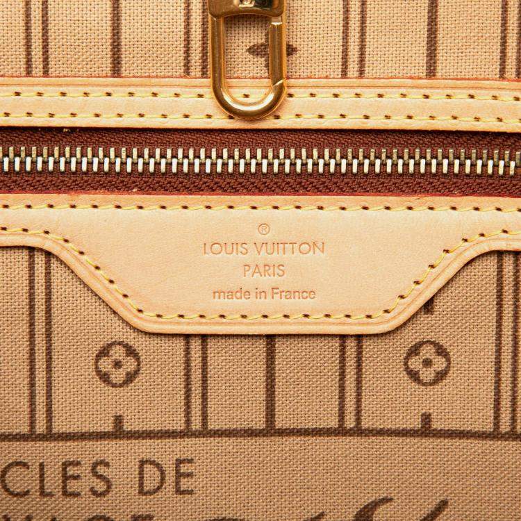 Pre Owned Louis Vuitton Brown Monogram Neverfull MM