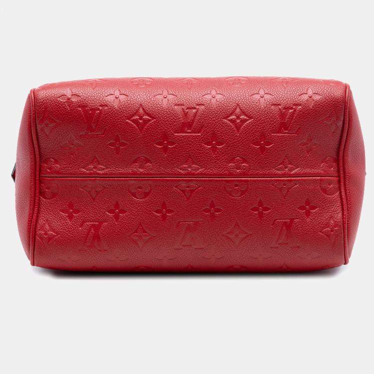 مملوكة مسبقًا Louis Vuitton Red Monogram Empreinte Speedy Bandouliere 25