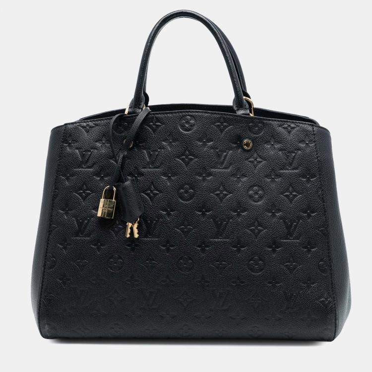 Pre Owned Louis Vuitton Black Monogram Empreinte Montaigne GM