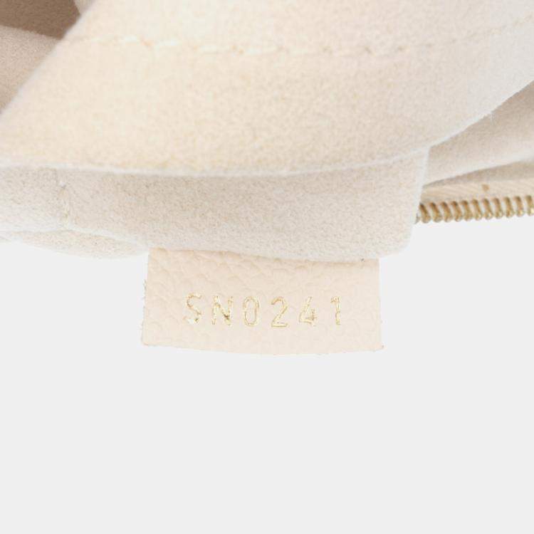Pre Owned Louis Vuitton Beige Monogram Giant Empreinte By The Pool Marshmallow PM