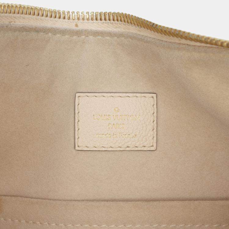 Pre Owned Louis Vuitton Beige Monogram Giant Empreinte By The Pool Marshmallow PM