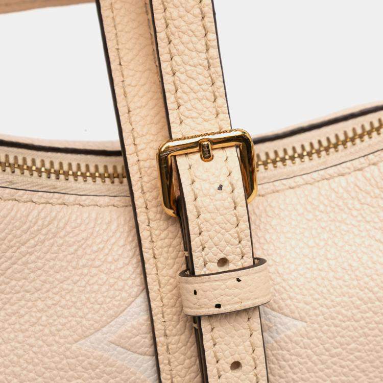 Pre Owned Louis Vuitton Beige Monogram Giant Empreinte By The Pool Marshmallow PM