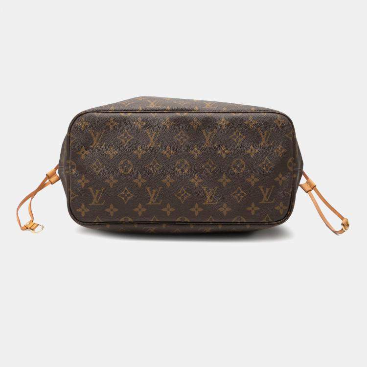 Pre Owned Louis Vuitton Brown Monogram Neverfull MM