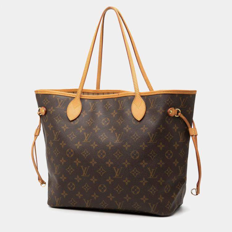 Pre Owned Louis Vuitton Brown Monogram Neverfull MM