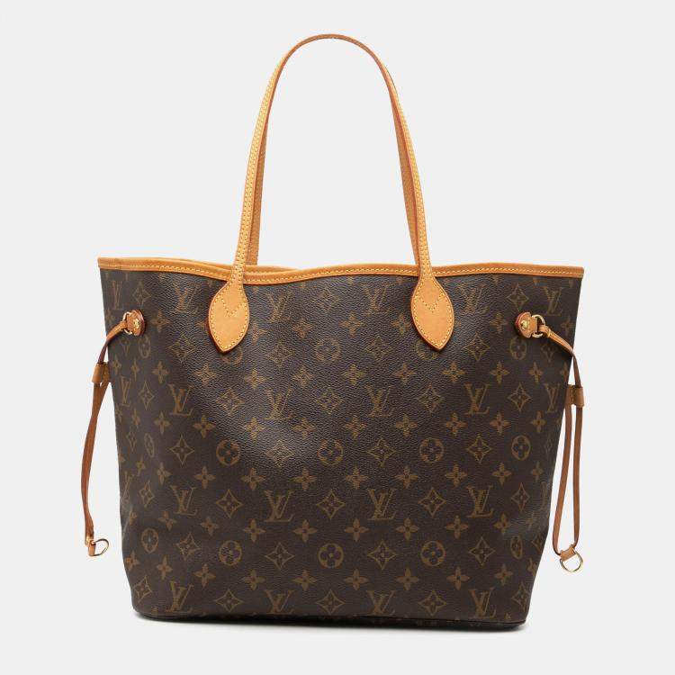 Pre Owned Louis Vuitton Brown Monogram Neverfull MM