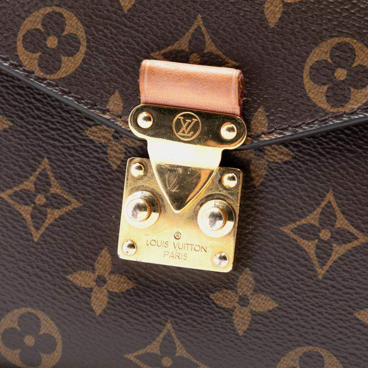 Pre Owned Louis Vuitton Brown Monogram Pochette Metis