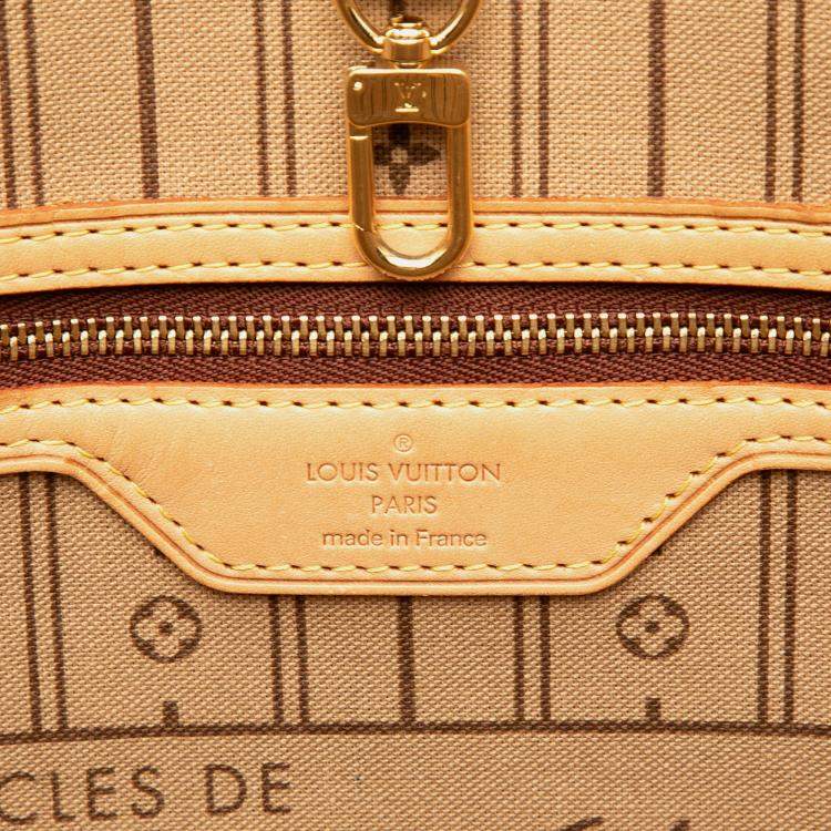 Pre Owned Louis Vuitton Brown Monogram Neverfull MM