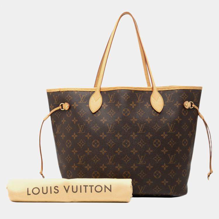 Pre Owned Louis Vuitton Brown Monogram Neverfull MM