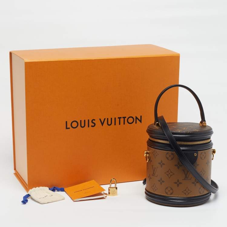 Pre Owned Louis Vuitton Cannes Monogram Reverse Canvas and Leather Bucket Bag