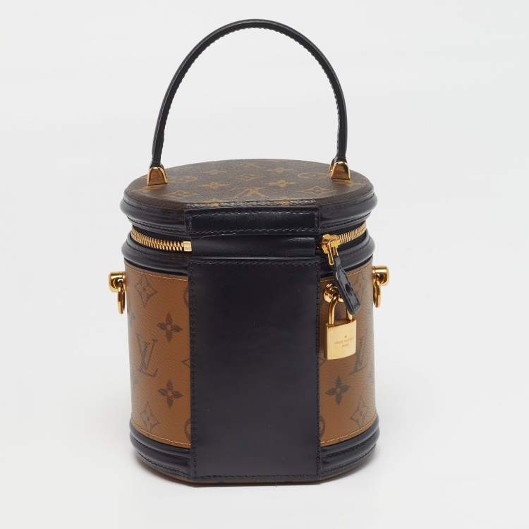 Pre Owned Louis Vuitton Cannes Monogram Reverse Canvas and Leather Bucket Bag