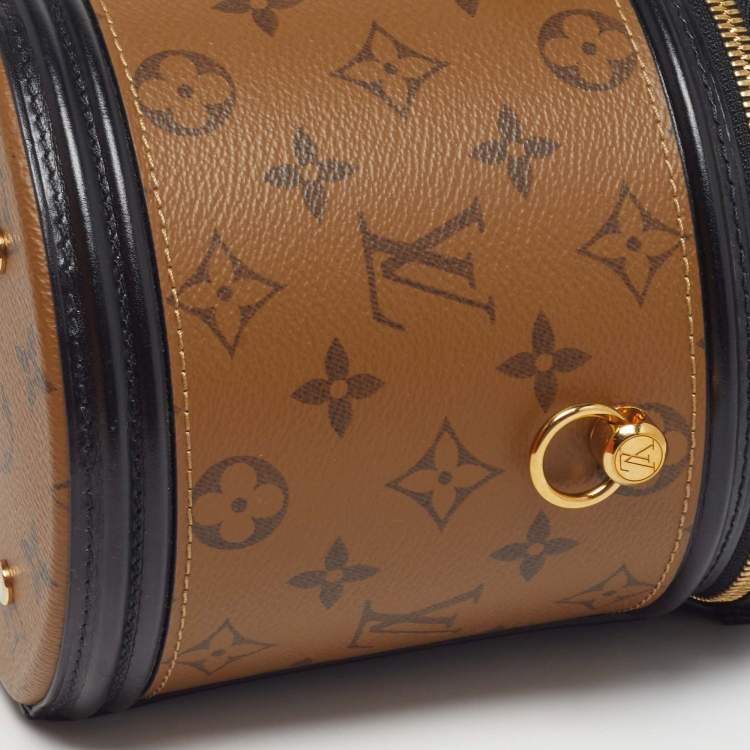 Pre Owned Louis Vuitton Cannes Monogram Reverse Canvas and Leather Bucket Bag