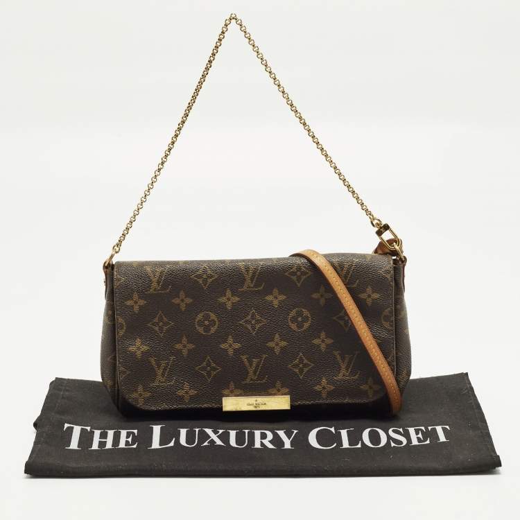 Pre Owned Louis Vuitton Favorite MM Damier Ebene Canvas Bag