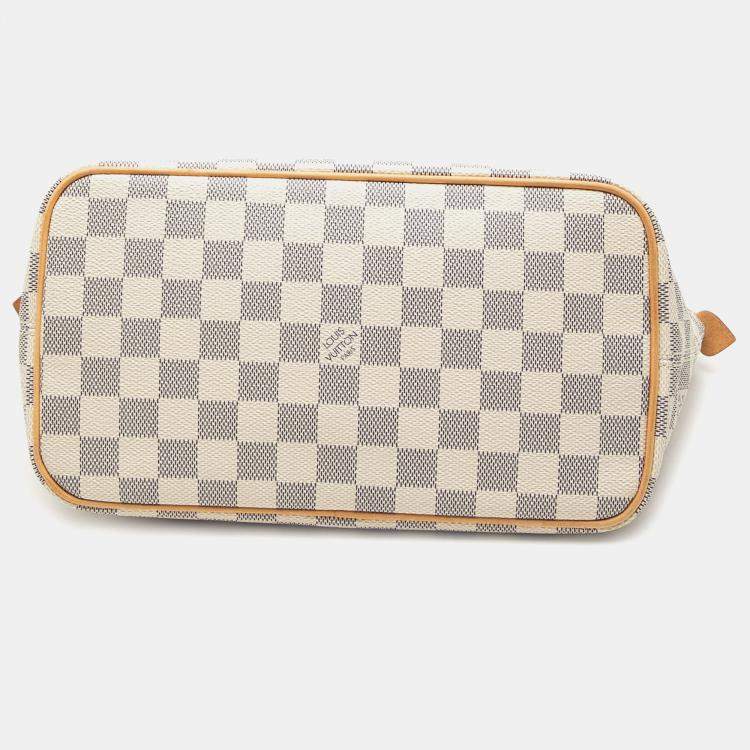 Pre Owned Louis Vuitton White Damier Azur Saleya PM