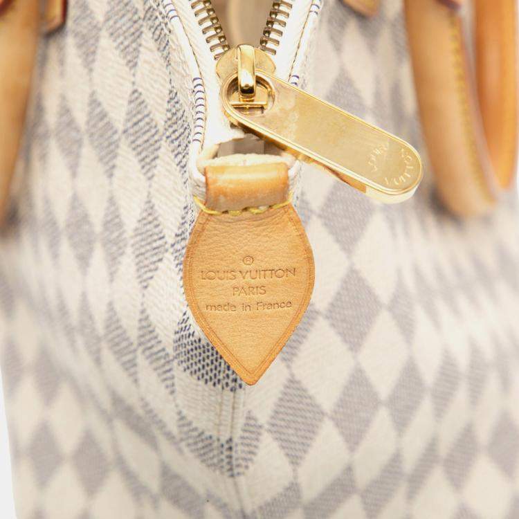 Pre Owned Louis Vuitton White Damier Azur Saleya PM