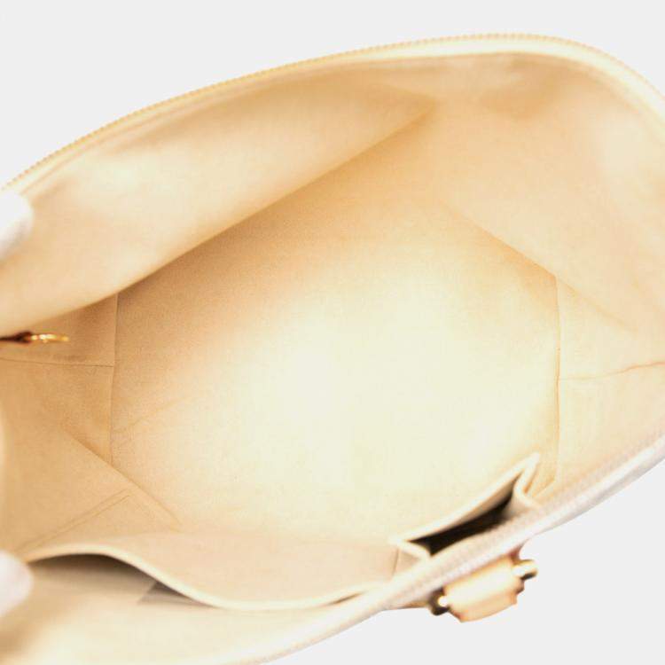 Pre Owned Louis Vuitton White Damier Azur Saleya PM