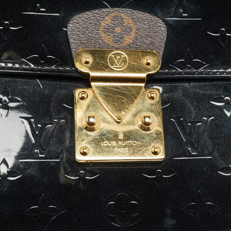 Pre Owned Louis Vuitton Spring Street Black Monogram Vernis Bag