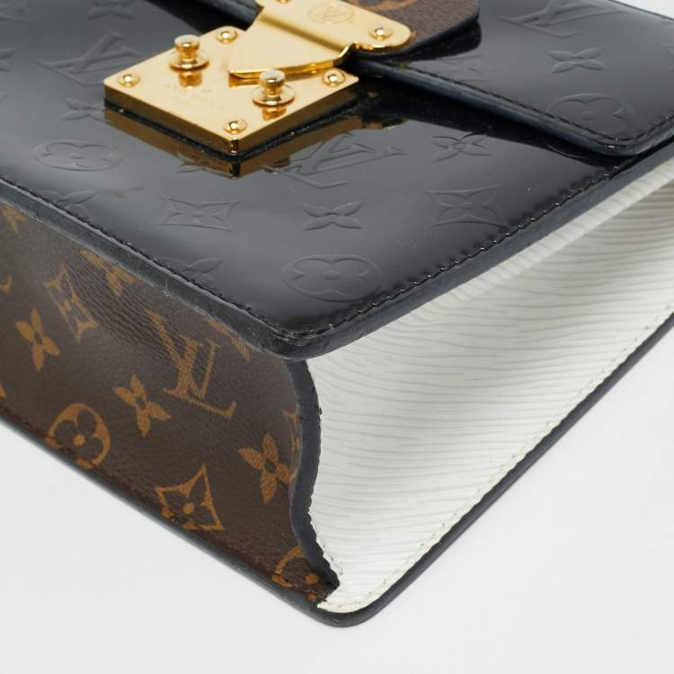 Pre Owned Louis Vuitton Spring Street Black Monogram Vernis Bag