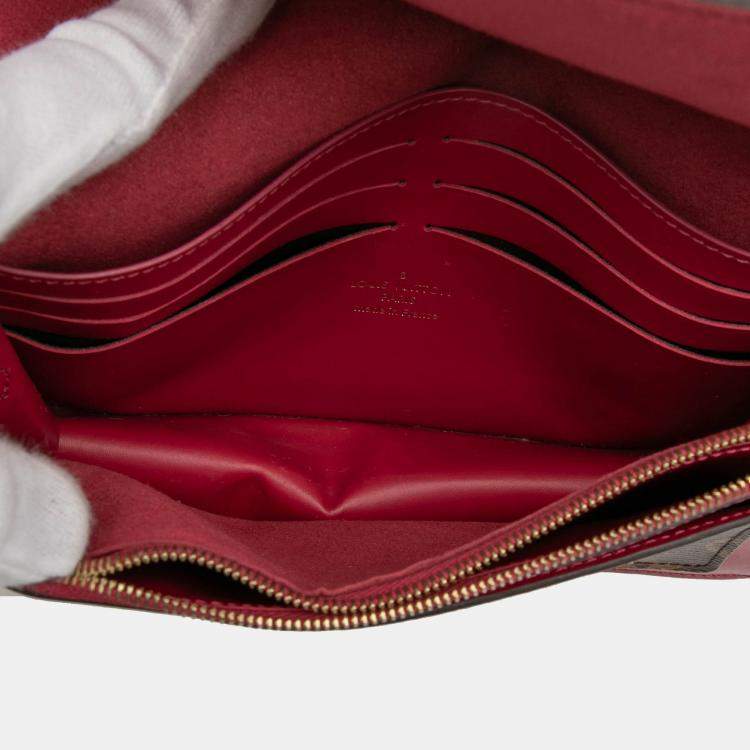 Pre Owned Louis Vuitton Brown Monogram Flore Wallet On Chain