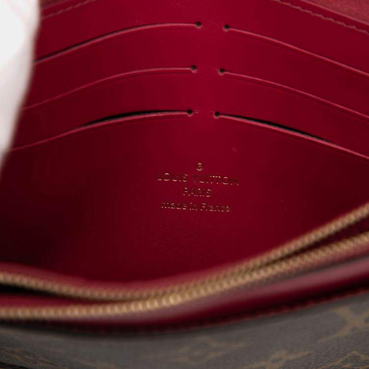 Pre Owned Louis Vuitton Brown Monogram Flore Wallet On Chain