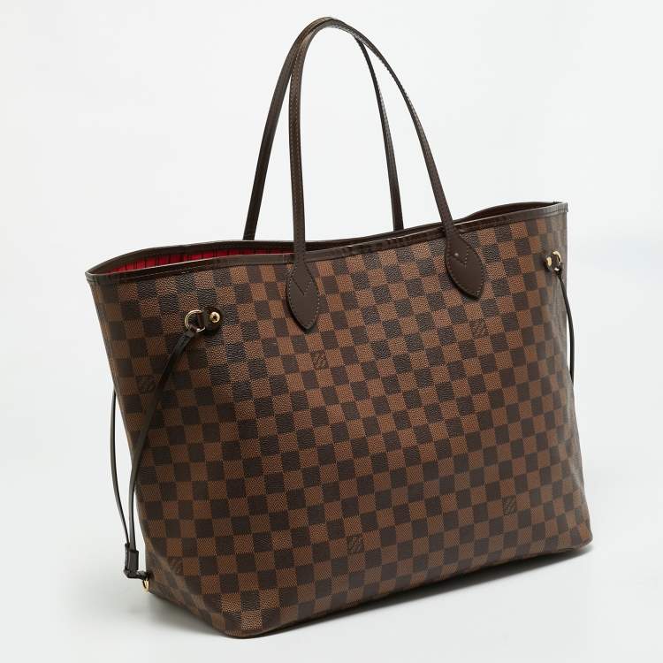 Pre Owned Louis Vuitton Neverfull GM Damier Ebene Canvas Bag
