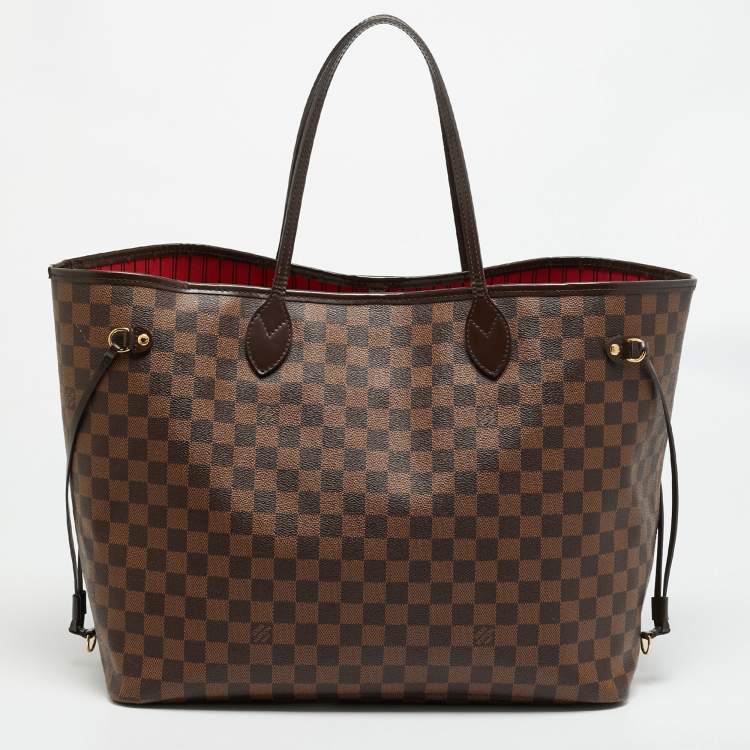 Pre Owned Louis Vuitton Neverfull GM Damier Ebene Canvas Bag