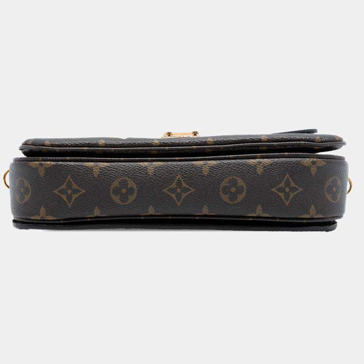 Pre Owned Louis Vuitton Brown Monogram Love Lock Pochette Metis