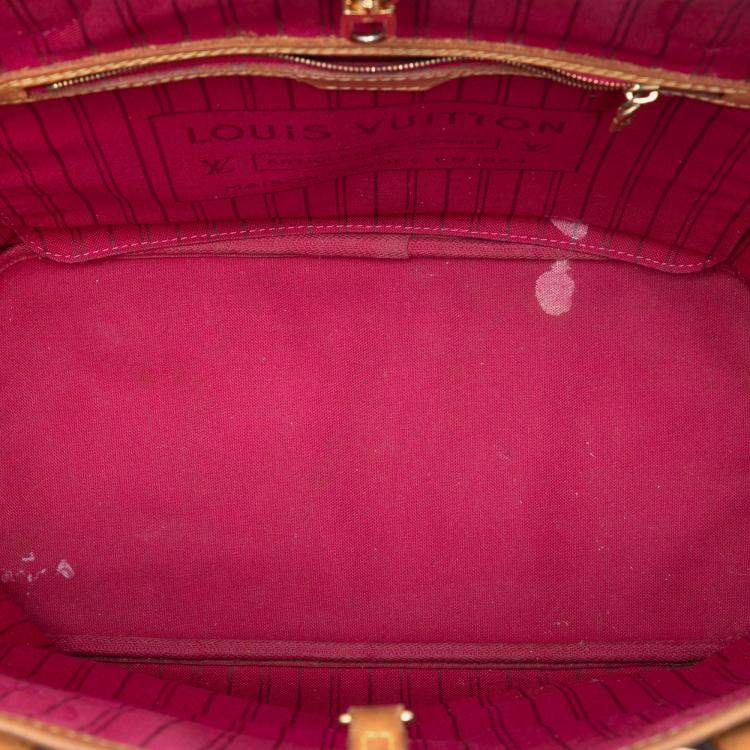 Pre Owned Louis Vuitton Brown Monogram Patches Neverfull MM