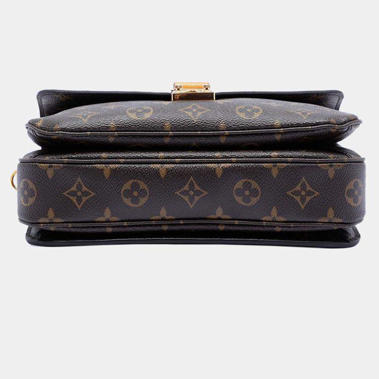 Pre Owned Louis Vuitton Brown Monogram Pochette Metis