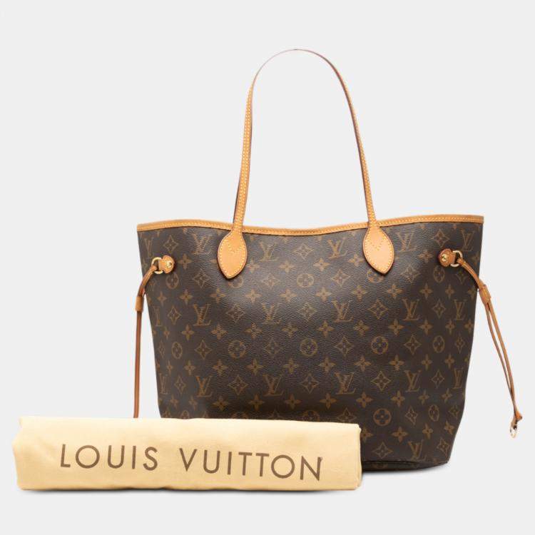 Pre Owned Louis Vuitton Brown Monogram Neverfull MM