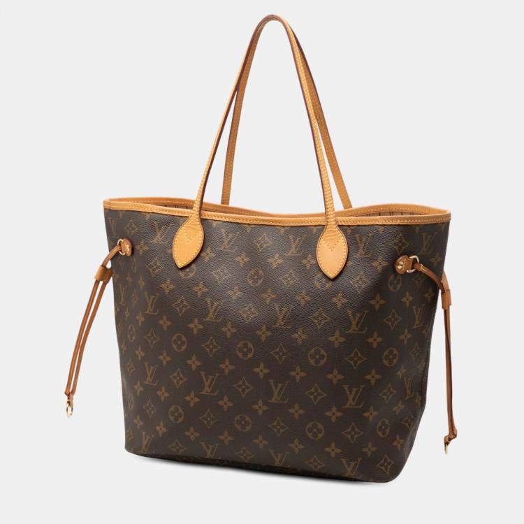 Pre Owned Louis Vuitton Brown Monogram Neverfull MM