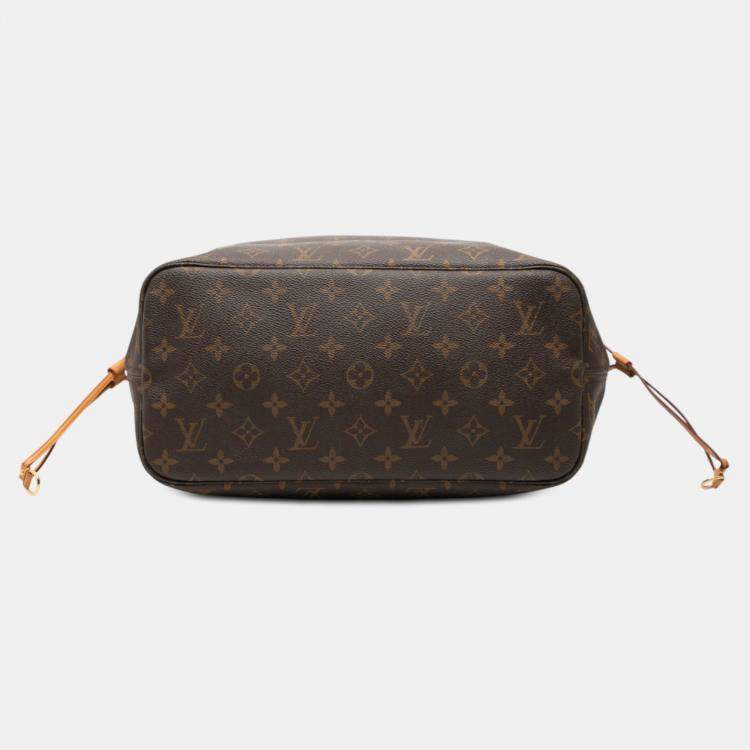 Pre Owned Louis Vuitton Brown Monogram Neverfull MM