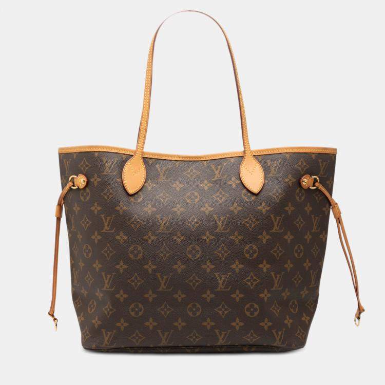 Pre Owned Louis Vuitton Brown Monogram Neverfull MM
