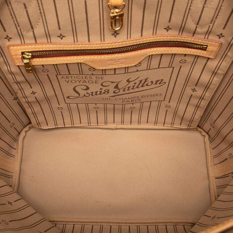 Pre Owned Louis Vuitton Brown Monogram Neverfull MM