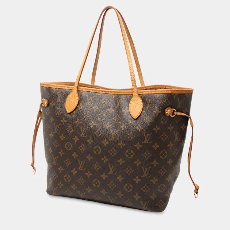 Pre Owned Louis Vuitton Brown Monogram Neverfull MM