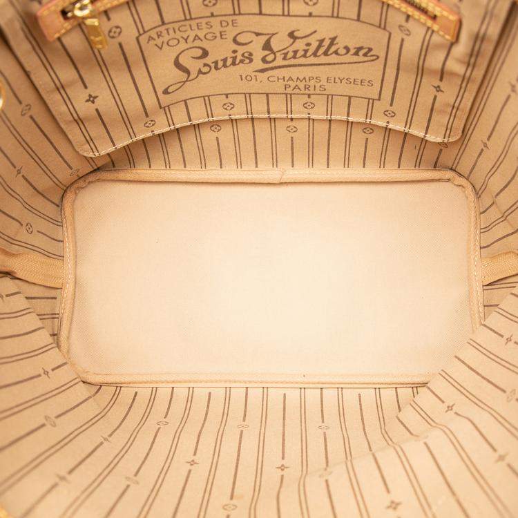 Pre Owned Louis Vuitton Brown Monogram Neverfull MM