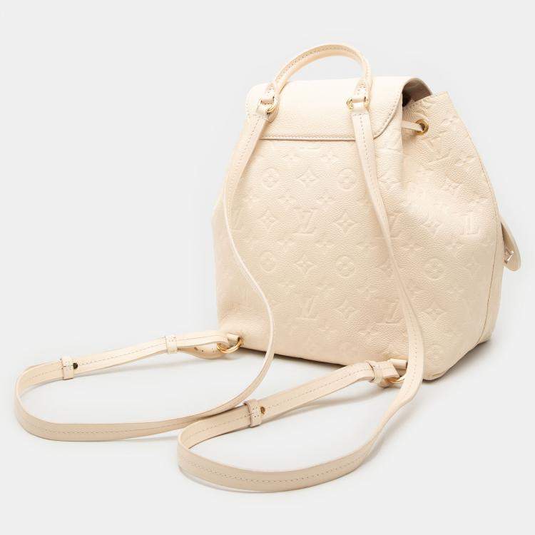 Pre Owned Louis Vuitton Beige Monogram Empreinte Montsouris PM Backpack