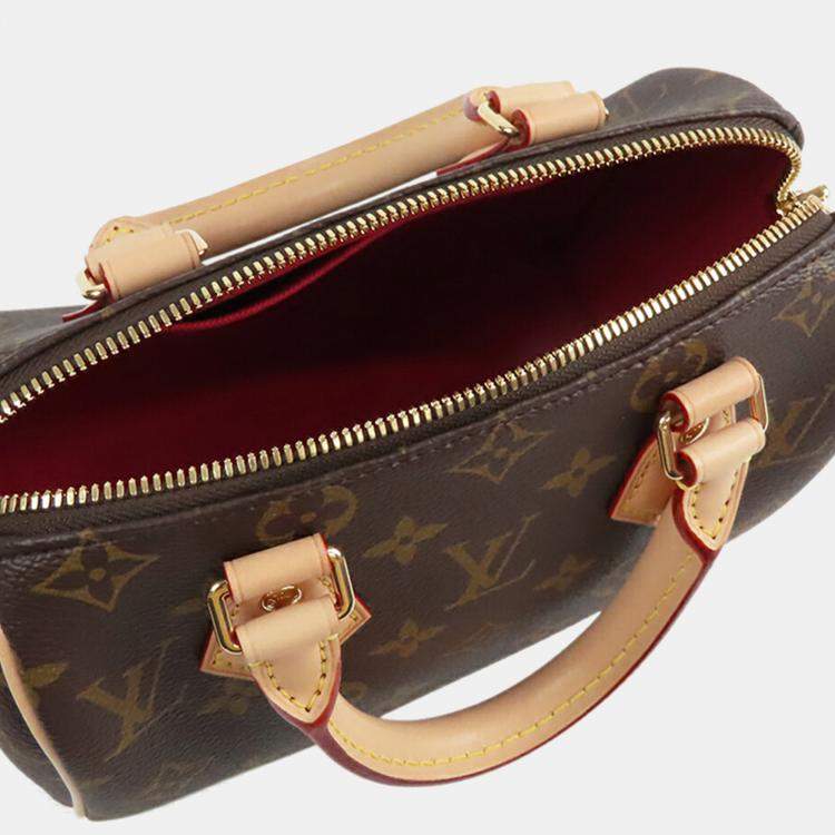 Pre Owned Louis Vuitton Brown Monogram Speedy Bandouliere 20