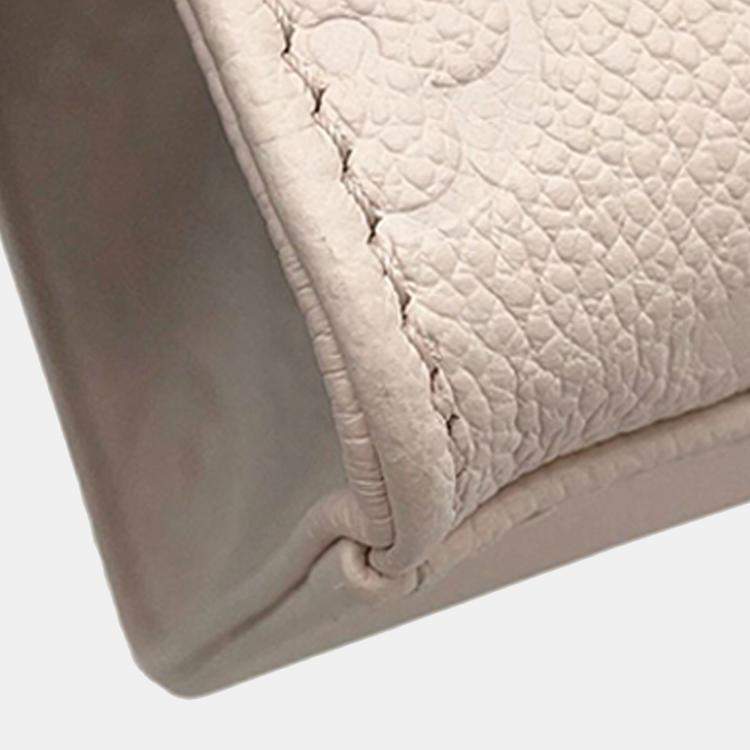 Pre Owned Louis Vuitton White Yayoi Kusama Monogram Giant Empreinte Flower OnTheGo PM