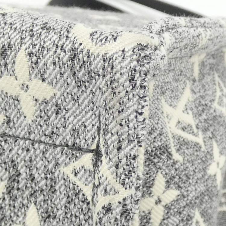 Pre Owned Louis Vuitton Grey Monogram Jacquard Canvas On-The-Go Mm Handbag