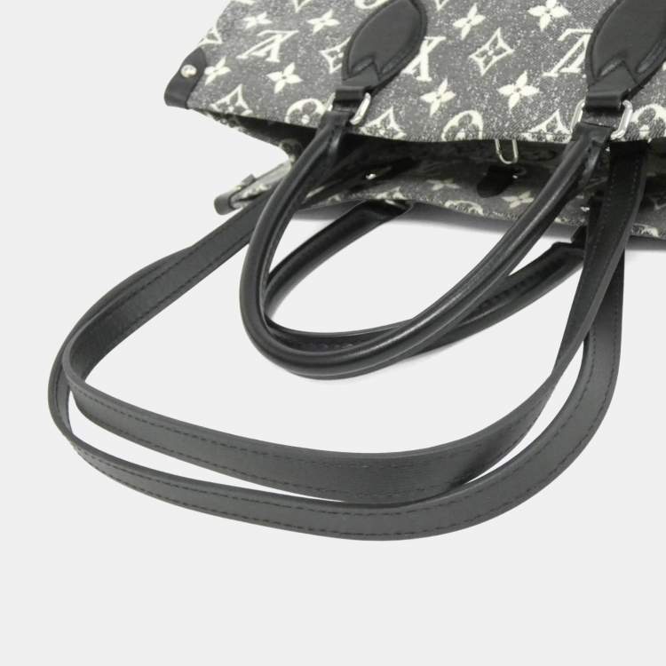 Pre Owned Louis Vuitton Grey Monogram Jacquard Canvas On-The-Go Mm Handbag