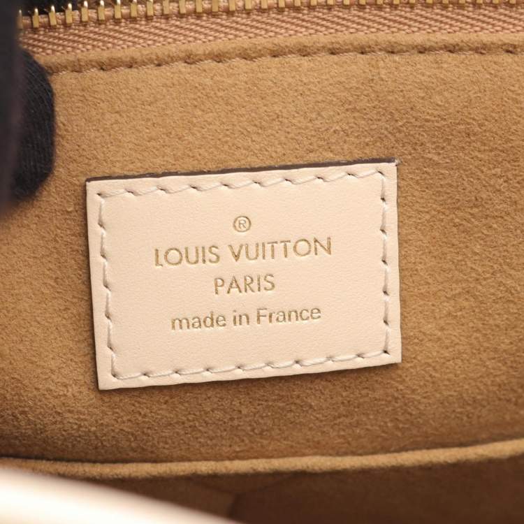 Pre Owned Louis Vuitton On The Go Gm Tote Bag In Monogram Empreinte Leather Ivory