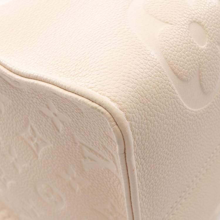 Pre Owned Louis Vuitton On The Go Gm Tote Bag In Monogram Empreinte Leather Ivory