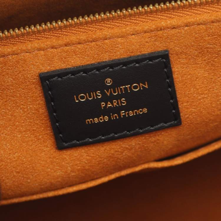 Pre Owned Louis Vuitton On The Go Mm Monogram Empreinte Noir Tote Bag Leather Black