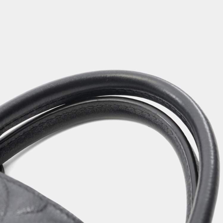 Pre Owned Louis Vuitton Petit Palais Pm Monogram Empreinte Handbag Leather Black